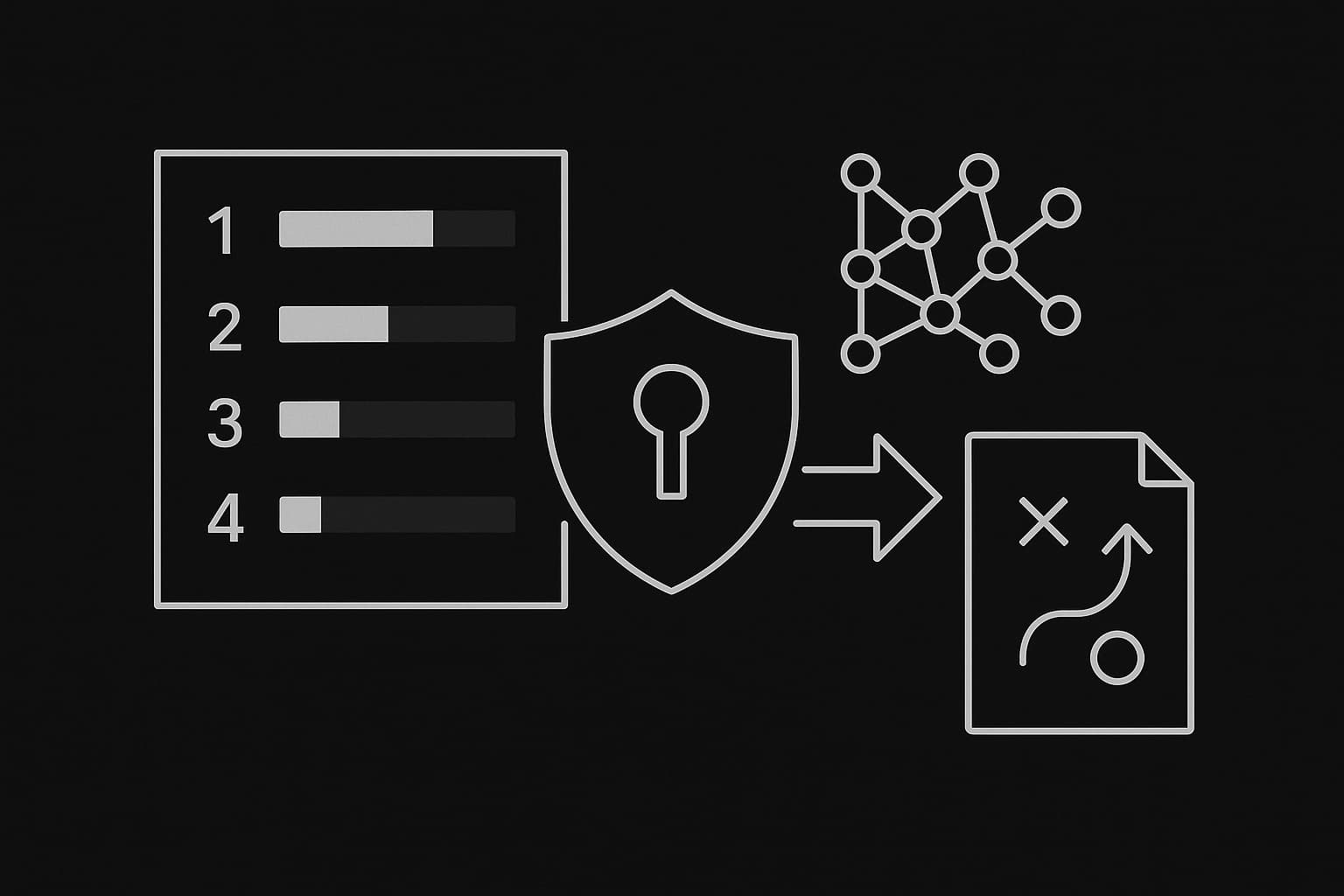 Ranked list with exposure bars and algorithm icons.