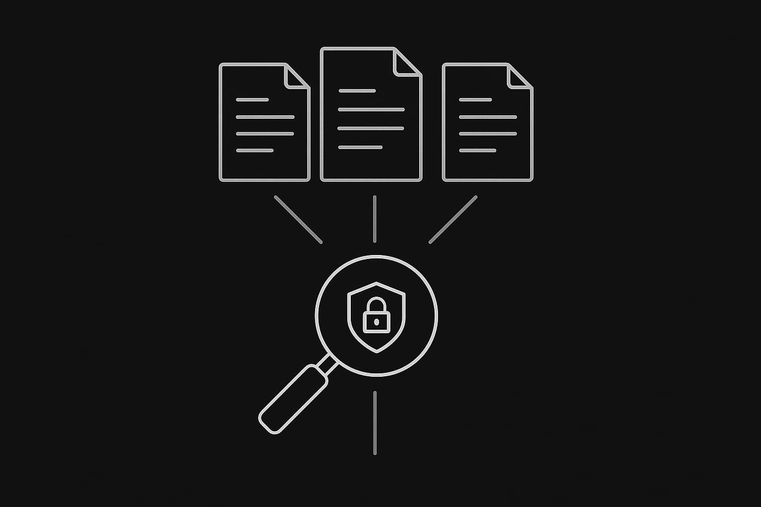 Black and white illustration of multiple report formats from one scan source.